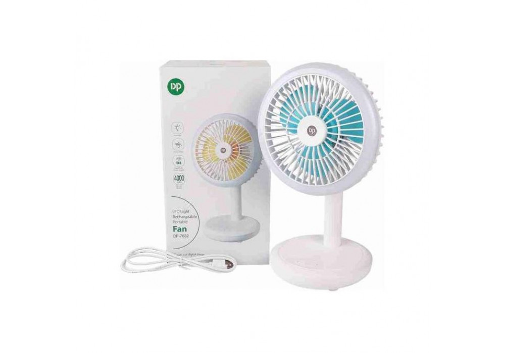 Uzlādējams ventilators ar LED gaismu