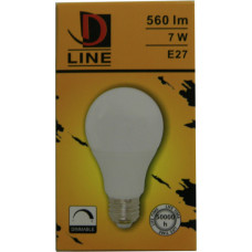 D Line LED spuldze 7W E27 560lm 2700k D Line