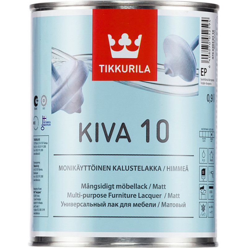 Tikkurila Laka Tikkurila Kiva 10 Matēta EP-Bāze 0.9L - gab