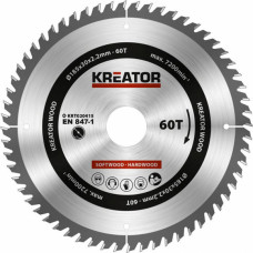 Kreator Zāģripa kokam Kreator D185x30x2.2 mm, 60T, KRT020415 - gab