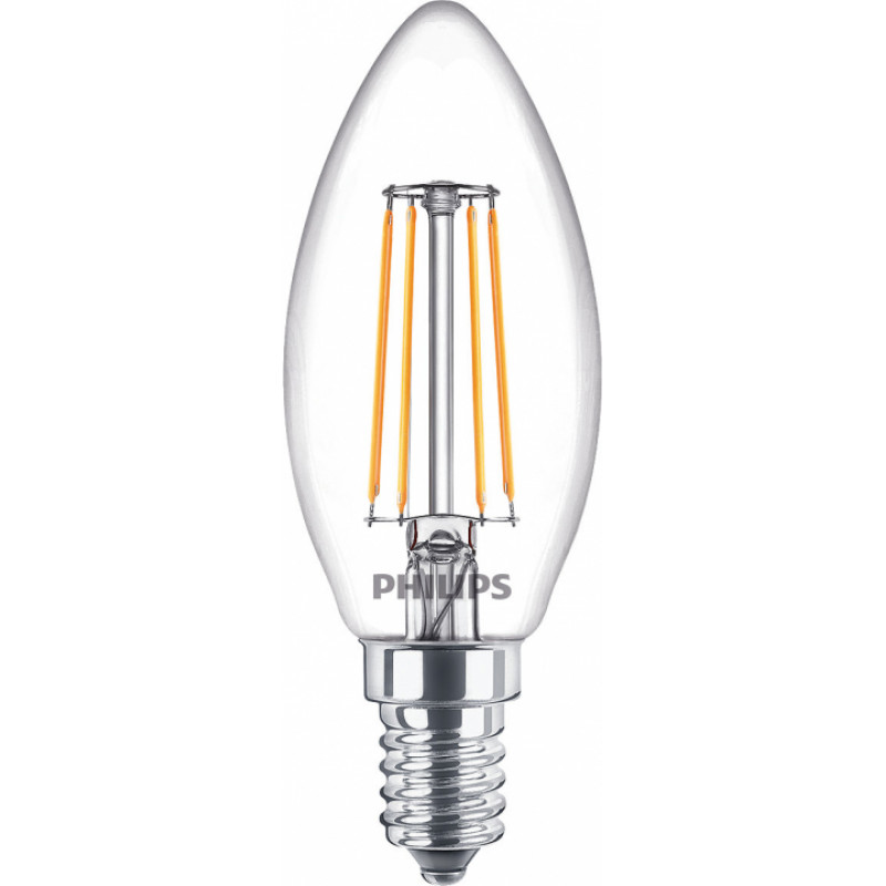 Philips Spuldze Philips LED Classic 4.3W (40W) 8718699763077, 470lm, B35, E14, WW, CL ND - gab.