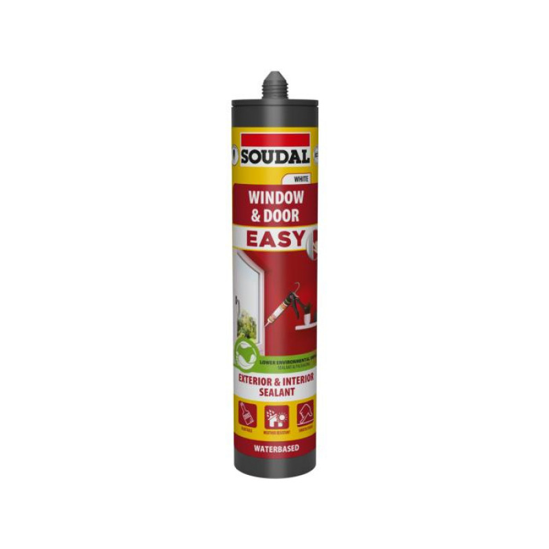 Soudal Celtniecības hermētiķis SOUDAL Easy Construction 1+1, 290ml, balts - kompl