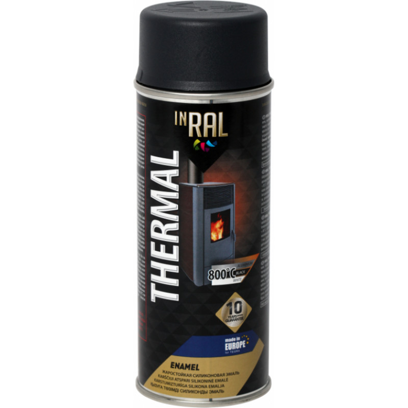 Inral Karstumizturīga aerosola krāsa INRAL THERMAL 400ml, RAL 7016, pelēka - gab