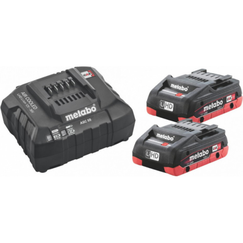 Metabo Komplekts Metabo 2x 4.0 Ah LiHD + ASC 55, 685191000 - gab