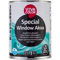 Vivacolor Ūdens bāzes krāsa logiem Vivacolor Special Window Akva Pusspīdīga A-bāze 0.9L - gab