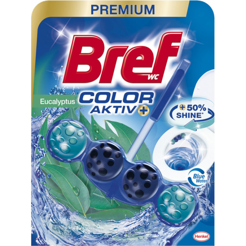 Bref Tualetes bloks Bref Blue Aktiv Eucalyptus, 50g - gab