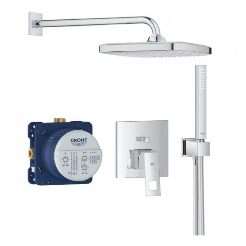 Grohe iebūvējamais dušas maisītāja komplekts Eurocube Perfect/Tempesta 250 Cube, hroms