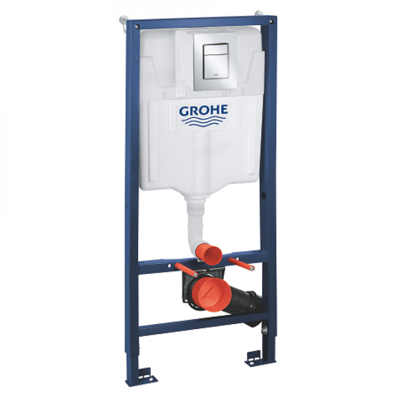 Grohe komplekts - rāmis podam 3-1, taustiņš Skate Cosmo S hroms 37535000, stiprinājumi, 500x130 mm, h=1130