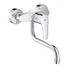 Grohe virtuves izlietnes maisītājs Eurosmart, iztece 216 mm, no sienas, hroms