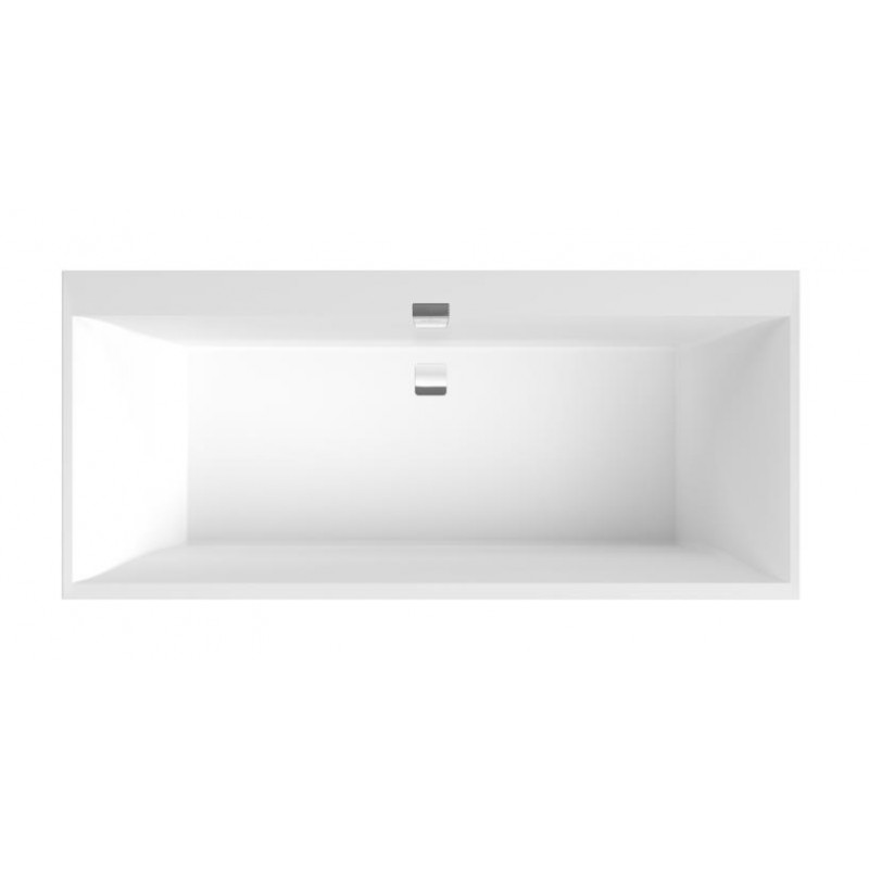 Villeroy & Boch vanna Squaro Edge 12 Duo, 1800x800 mm, ar sifonu, ar kājām, balta Quaryl®