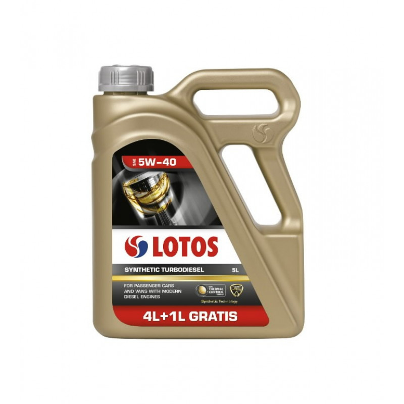 Lotos Oil Motoreļļa Lotos Synthetic Turbodiesel 5W40 4+1L, Lotos Oil