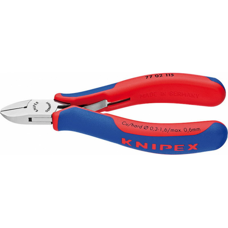 Knipex Elektroniķu asknaibles 115 D1.6 mm, DR ar atsperi, Knipex