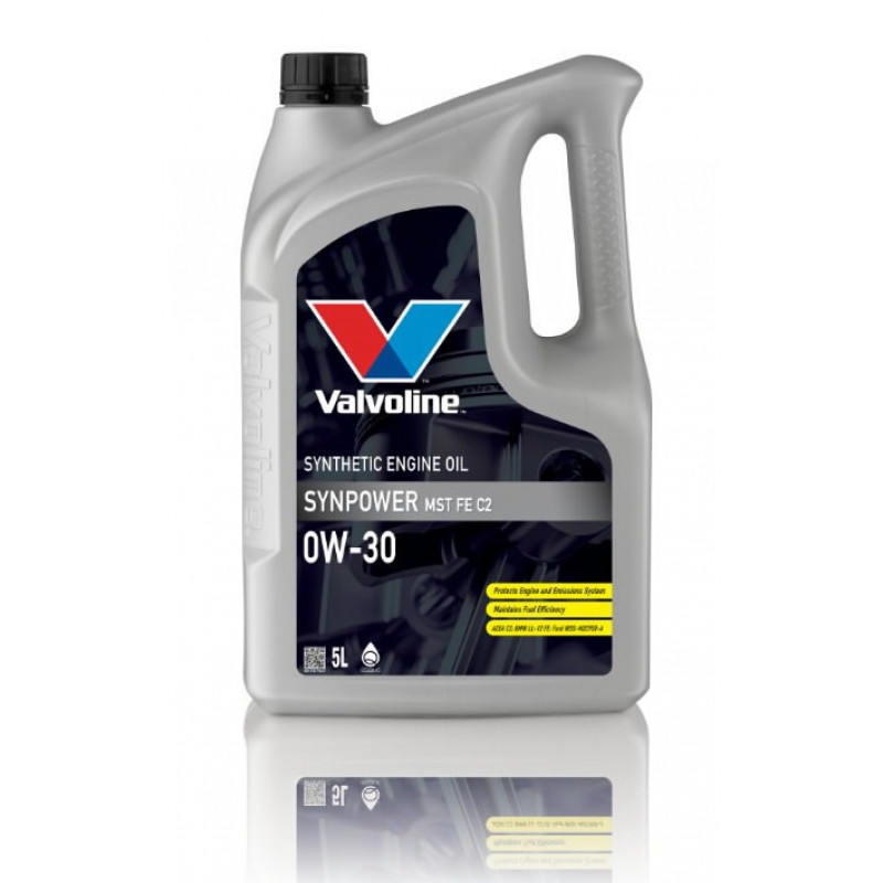 Valvoline Motoreļļa Synpower MST FE C2 0W30 5L, Valvoline