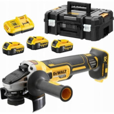 Dewalt Akumulatora Leņķa slīpmašīna XR 18V, 125mm (+3x5.0Ah, lādētājs, koferis) DCG405P3-QW