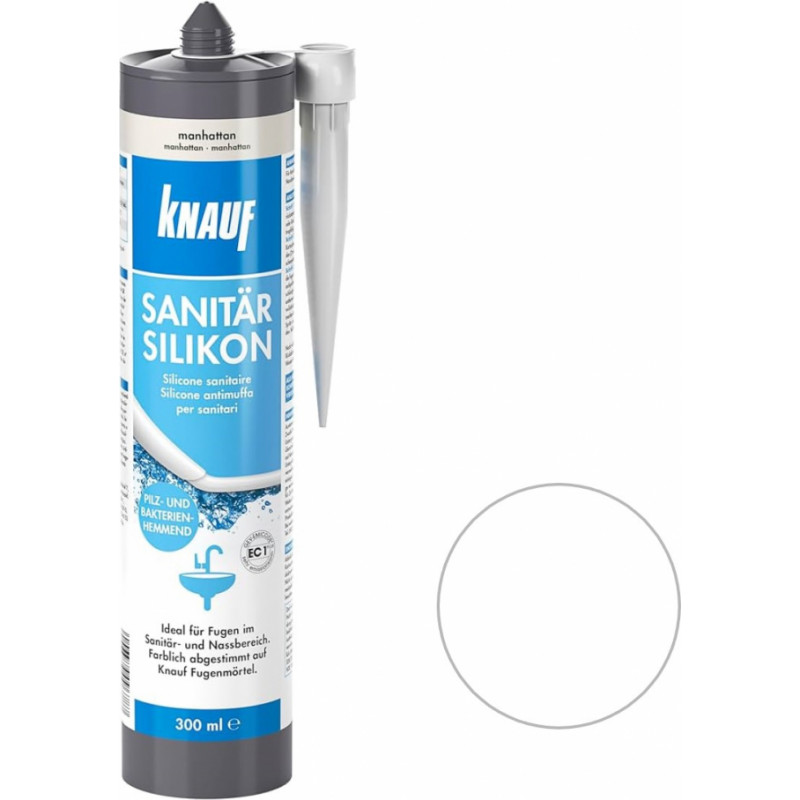 Knauf Sanitar-Silicon Silikona hermētiķis, caurspīdīgs, 300ml