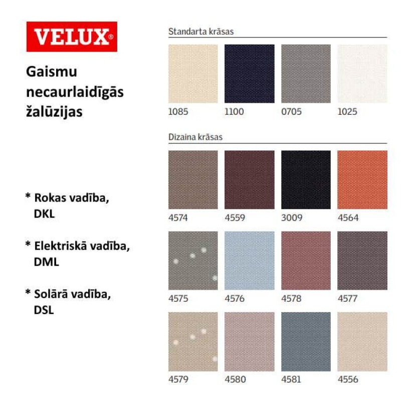 Velux Gaismu necaurlaidīgās žalūzijas DKL (standarta). MK08 (piegādes laiks 2-3 nedēļas)