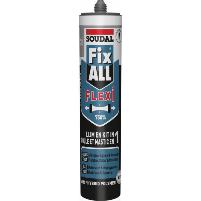 Soudal Fix ALL Flexi Hibrīda polimēru līme/hermētiķis, melns, 290ml