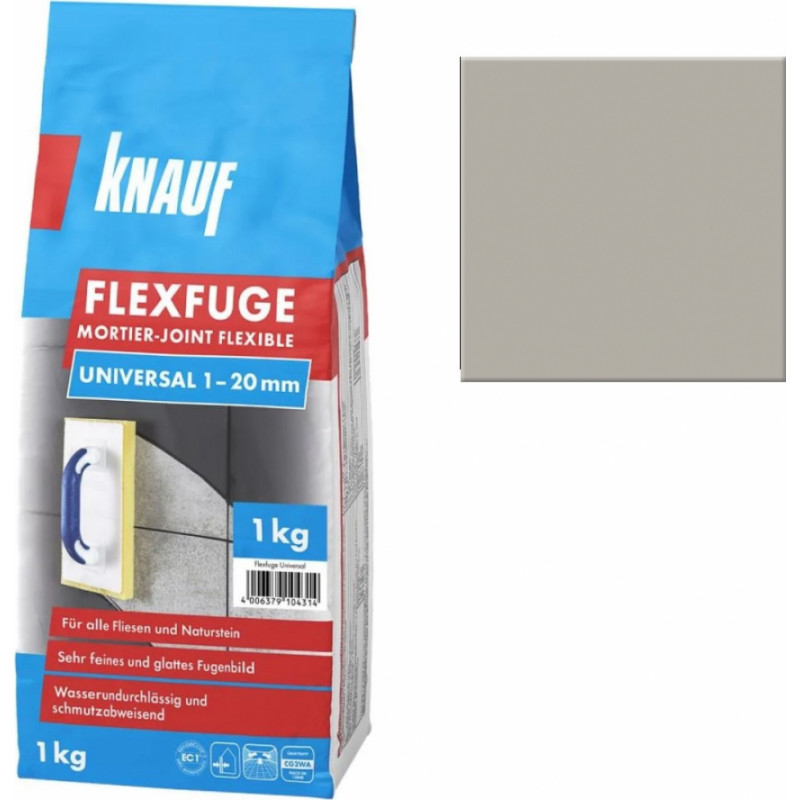 Knauf Flexfuge Universal Cementa bāzes flīžu šuvotājs, smilšu pelēks, 5kg