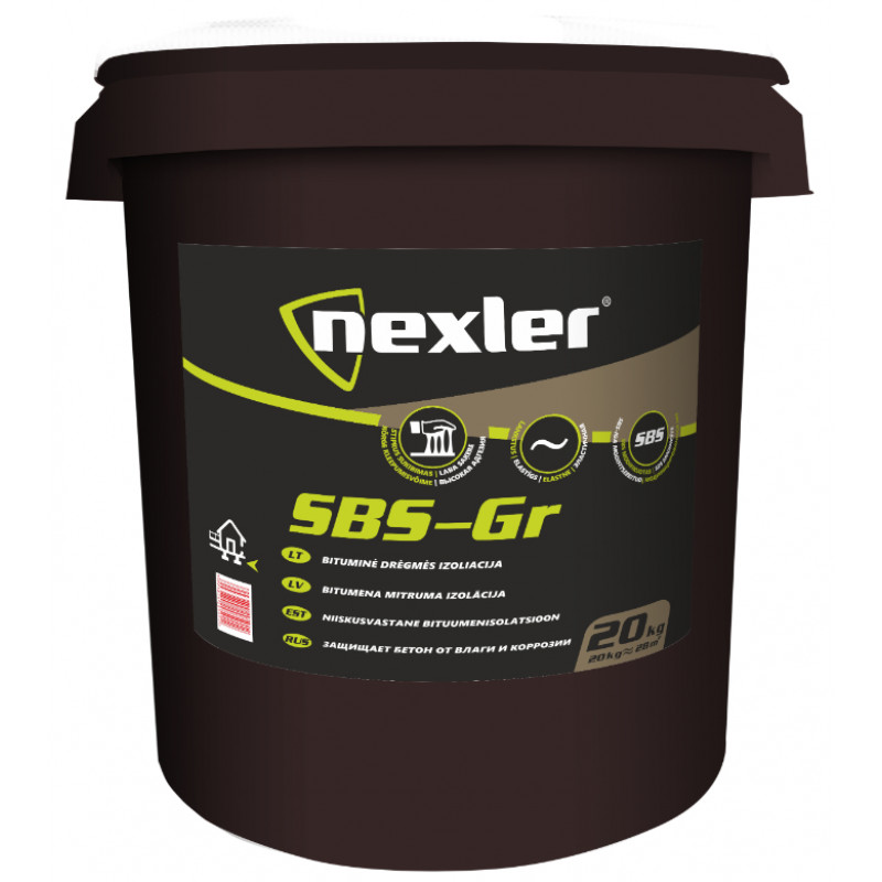 Nexler SBS-GR Modificēta pamatu bituma masa 20kg