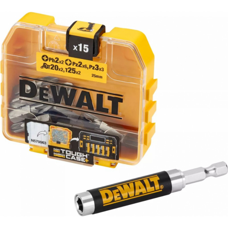 Dewalt Uzgaļu komplekts ar magnētisku uzgali, PH/PZ/TX 16gab