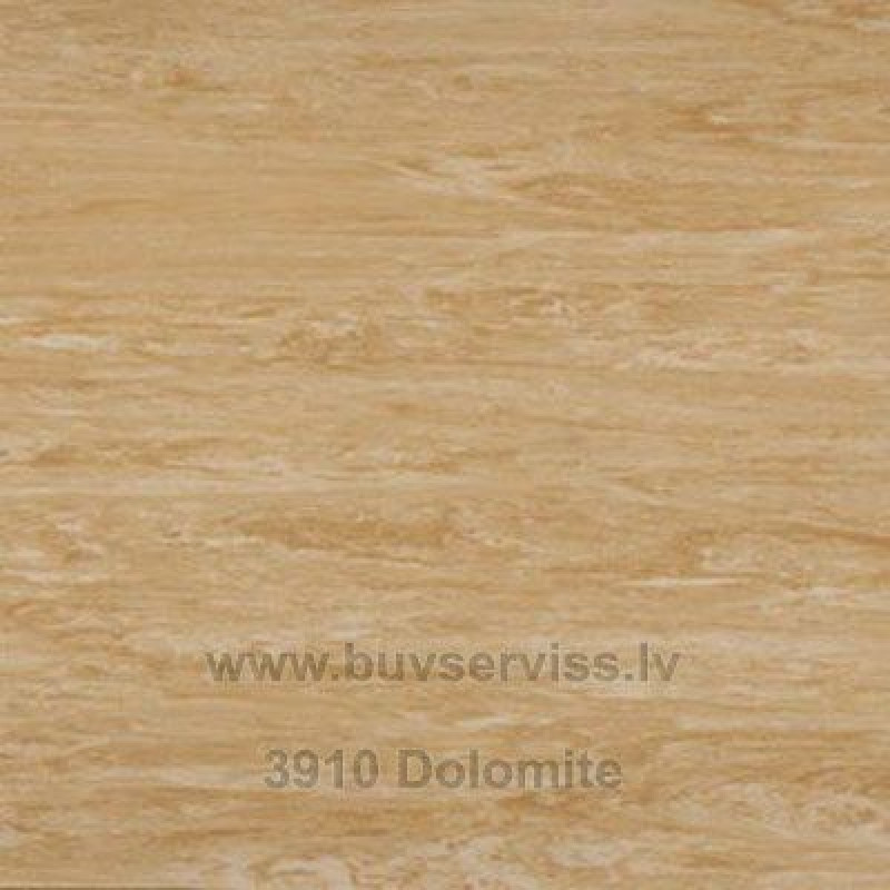 - Polyflor Dolomite 3910 2m plat., 2.00mm aizsargslānis, linolejs PVC Brūngans (garums cm)