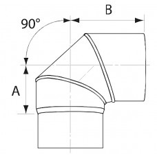 Almeva KH līkums 90° DN130 - gab.