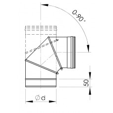 Almeva Līkums 0-90° regulējams EW/300 - gab.