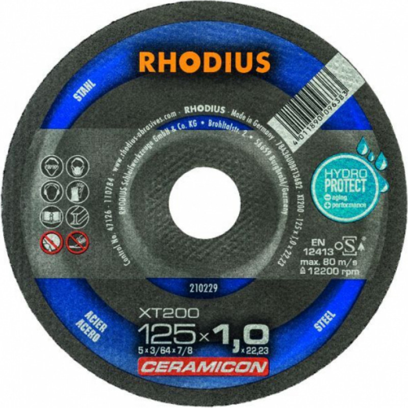 Rhodius Plāni griešanas diski XT200 125x1.5x22.23 - gab.