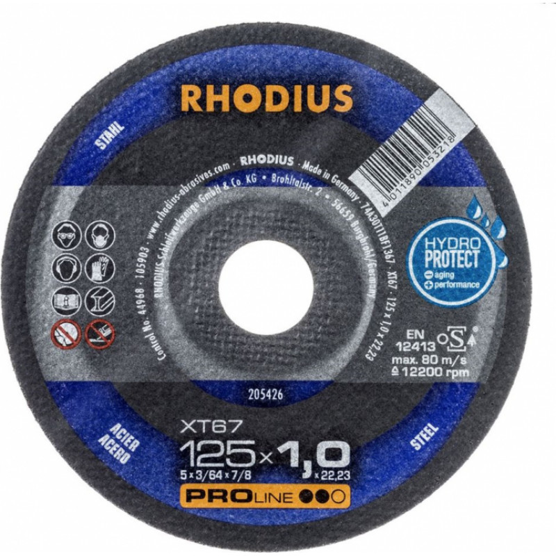 Rhodius Plāni griešanas diski XT67 115x1.0x22.23 - gab.