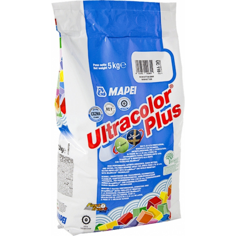 Mapei Cementa bāzes šuvotājs Mapei Ultracolor Plus 176 Zaļpelēks 2kg - gab