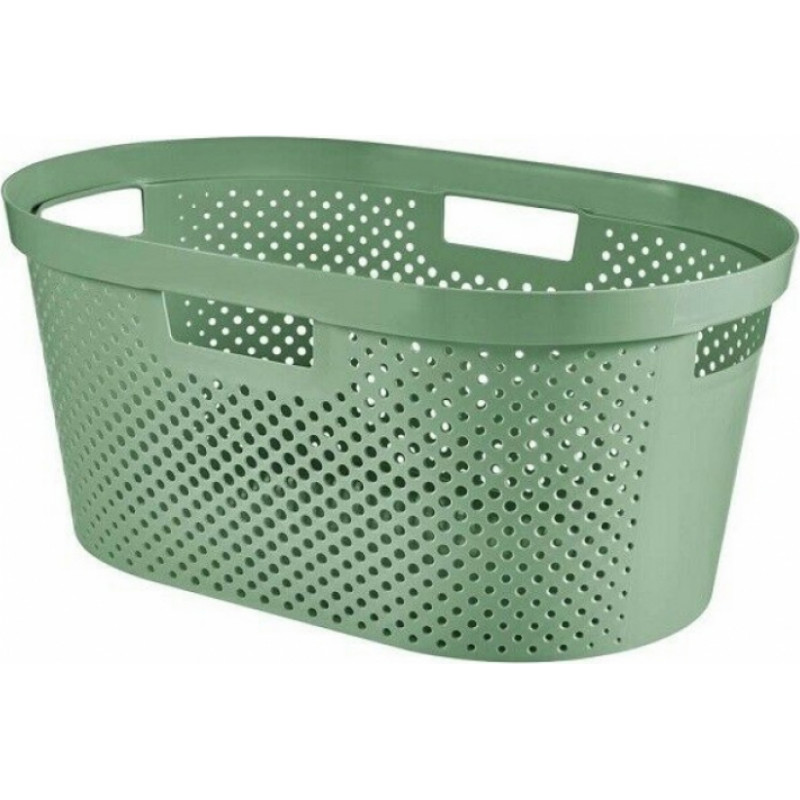 Curver Veļas grozs CURVER Infinity Recycled 40L, 59x39x27cm, zaļš - gab