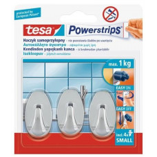 Tesa Āķi tesa Powerstrips mini 3gb, hromēti, ovāli - pāris