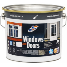 Rilak Alkīda emalja Rilak WINDOWS&DOORS C-Bāze (Tonējamā krāsa), pusmatēta, 2.7L - gab