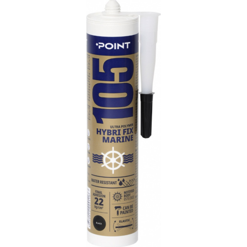 Point Līme hermētiķis POINT 105 Hybri Fix Marine, melna, 290 ml - gab