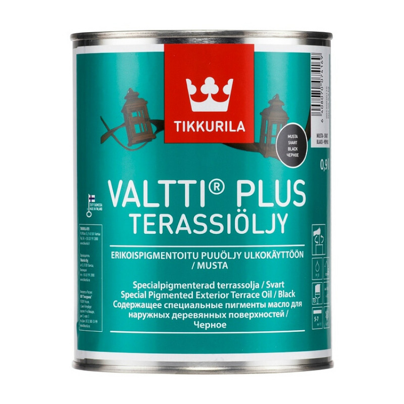 Tikkurila Terases eļļa Tikkurila VALTTI PLUS TERASSIÖLJY, melna, 0.9l - gab