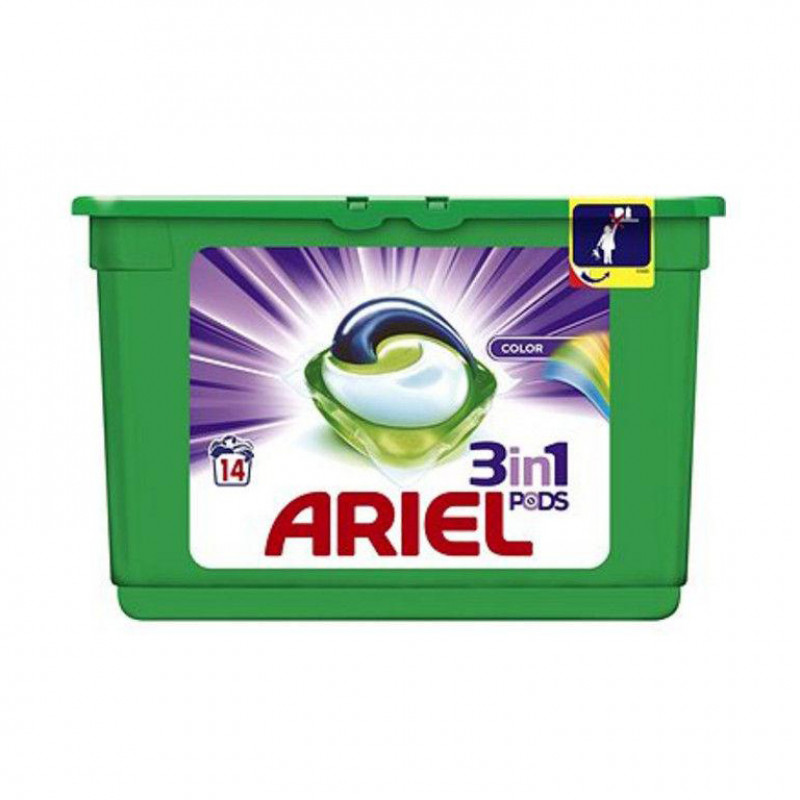 Ariel Veļas mazgāšanas kapsulas Ariel Color 3in1, 14 gab. - gab.