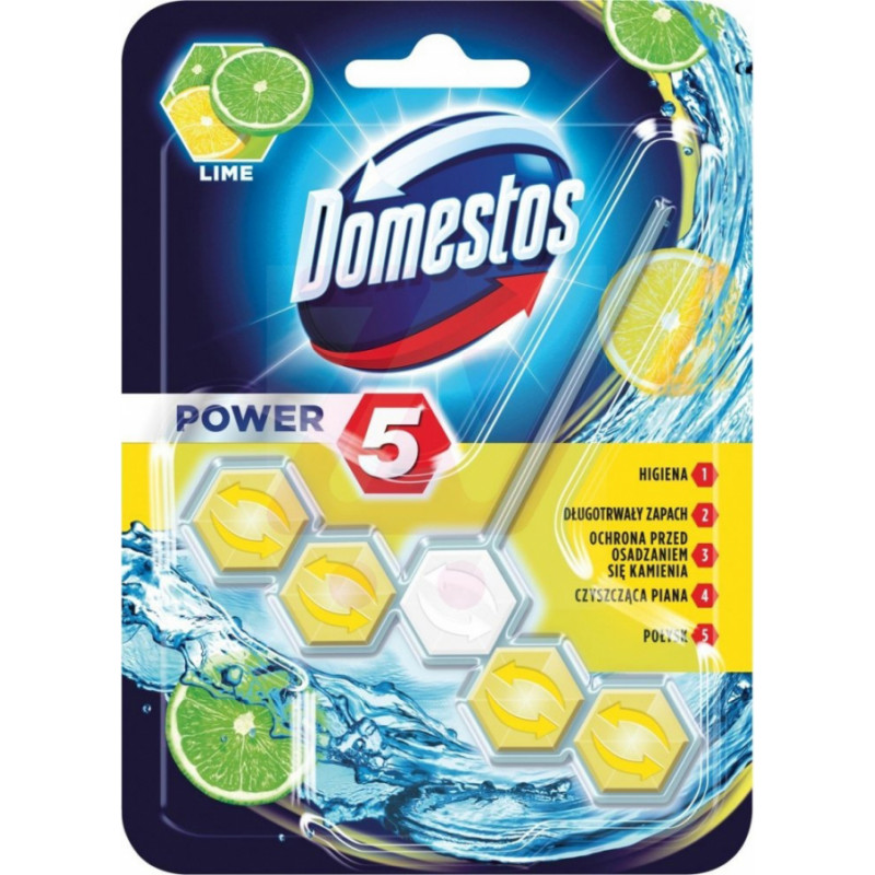 Domestos Tualetes bloks Domestos Power 5 Lime, 55g - gab