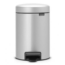 Brabantia atkritumu tvertne ar pedāli NewIcon, 3l, metallic grey