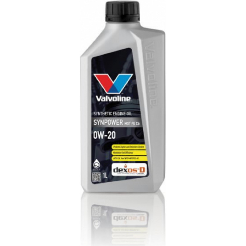 Valvoline Motoreļļa Synpower MST FE C6 0W20 1L, Valvoline