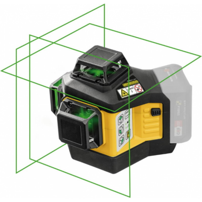 Stabila Lāzerlīmeņrādis LAX 600 G, 3x360° zaļās līnijas, karkass CAS, Stabila