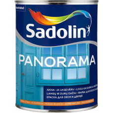 Sadolin Panorama Pusspīdīga ūdens bāzes krāsa, logiem un durvīm BW 1L