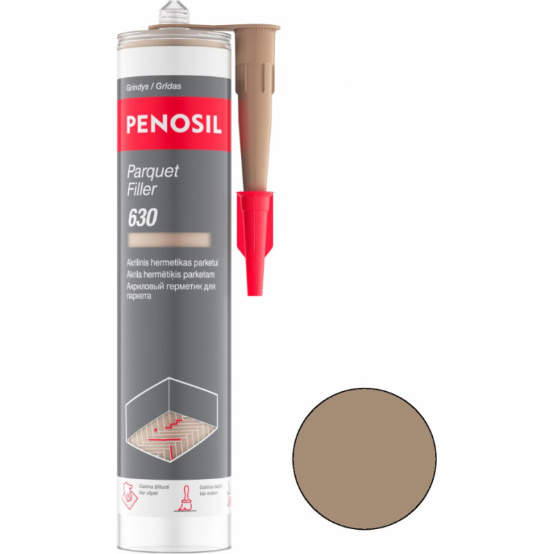 Penosil Parquet Filler 630 Akrila hermētiķis parketam 300ml tumšs ķirsis