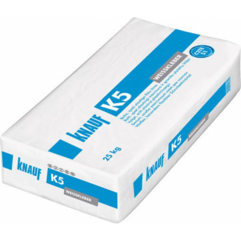 Knauf K5 elastīga flīžu līme, balta, 25kg