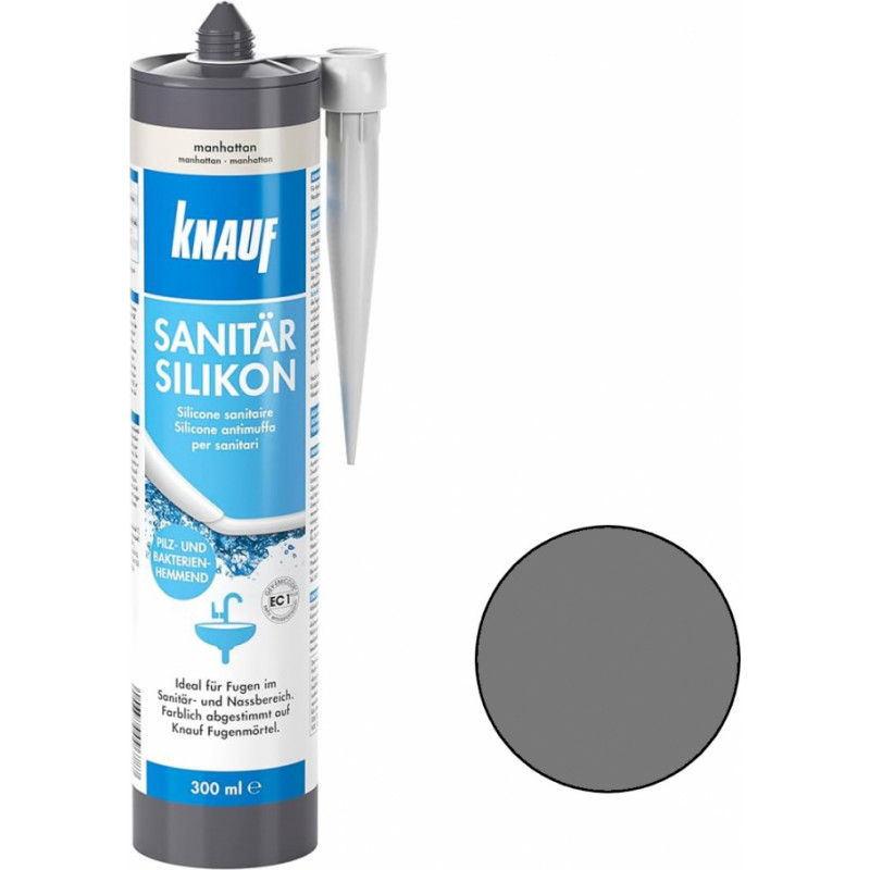 Knauf Sanitar-Silicon Silikona hermētiķis, bazalta, 300ml