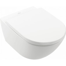 Villeroy&Boch Subway 3.0 Rimless pods ar QR/SC vāku, stiprināms pie sienas, 370x560mm, TwistFlush, SupraFix, balts - gab.