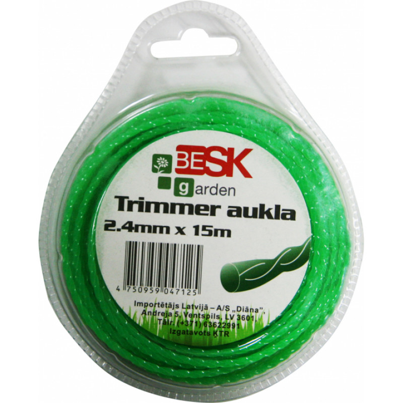 Besk Trimmera aukla 2.4mm*15m twist