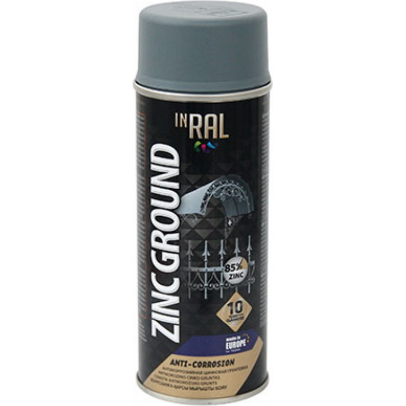 Inral Antikorozijas aerosols grunts Inral Zinc Ground 400ml - gab