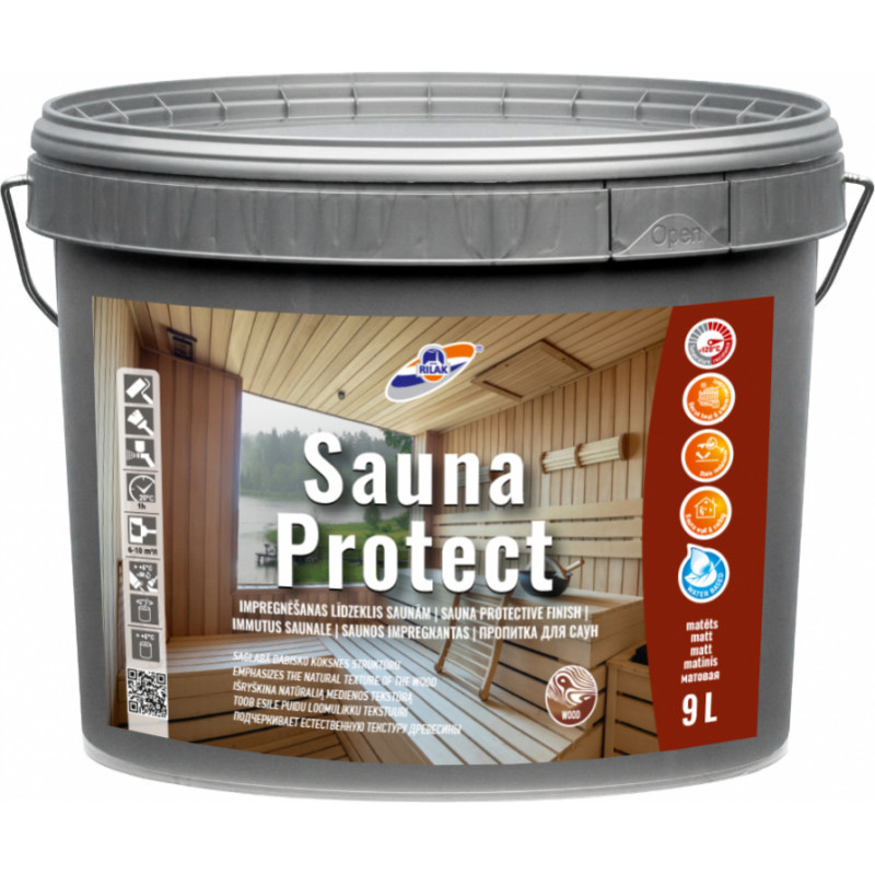 Rilak Impregnēšanas līdzeklis saunām RILAK Sauna Protect 9L - gab