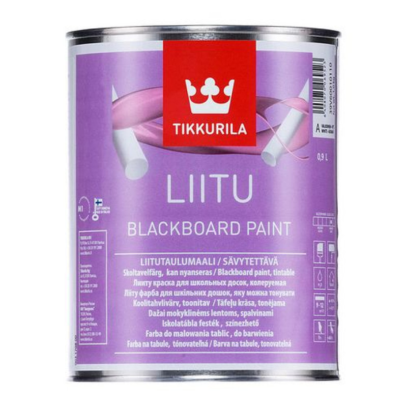 Tikkurila Tāfeļu krāsa Tikkurila Liitu Matēta C-bāze (Tonējamā krāsa) 0.9L - gab