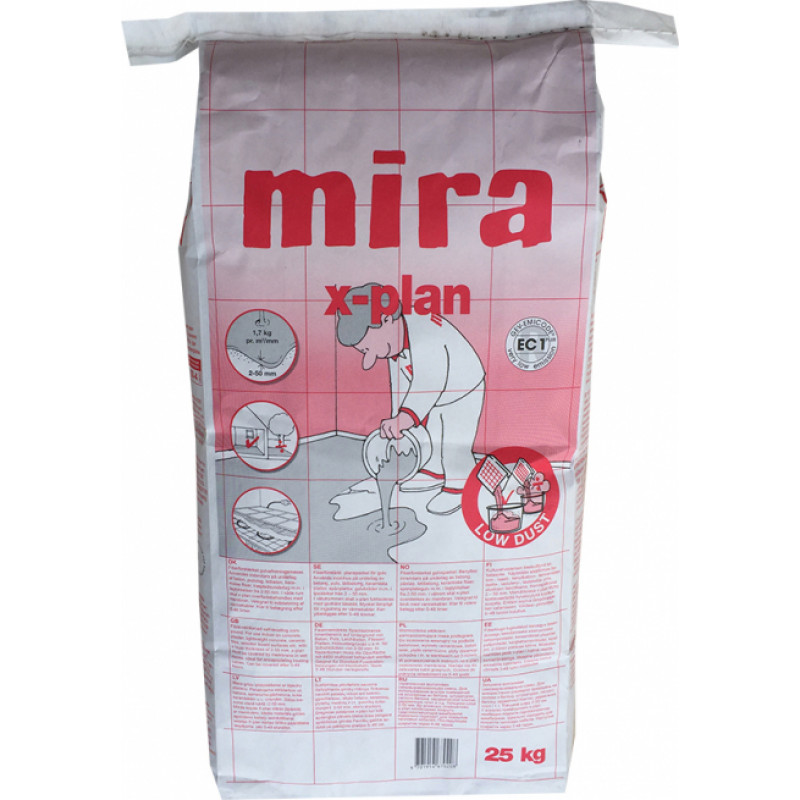 Mira Pašizlīdzinošs līdzinātājs ar šķiedrām Mira X-plan 2-50 mm 25KG - gab